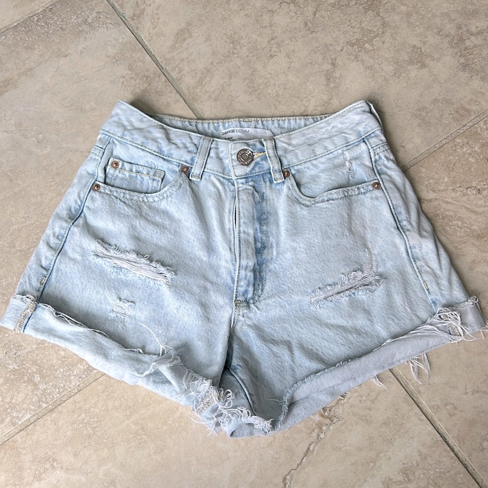 Garage Denim Mom Shorts